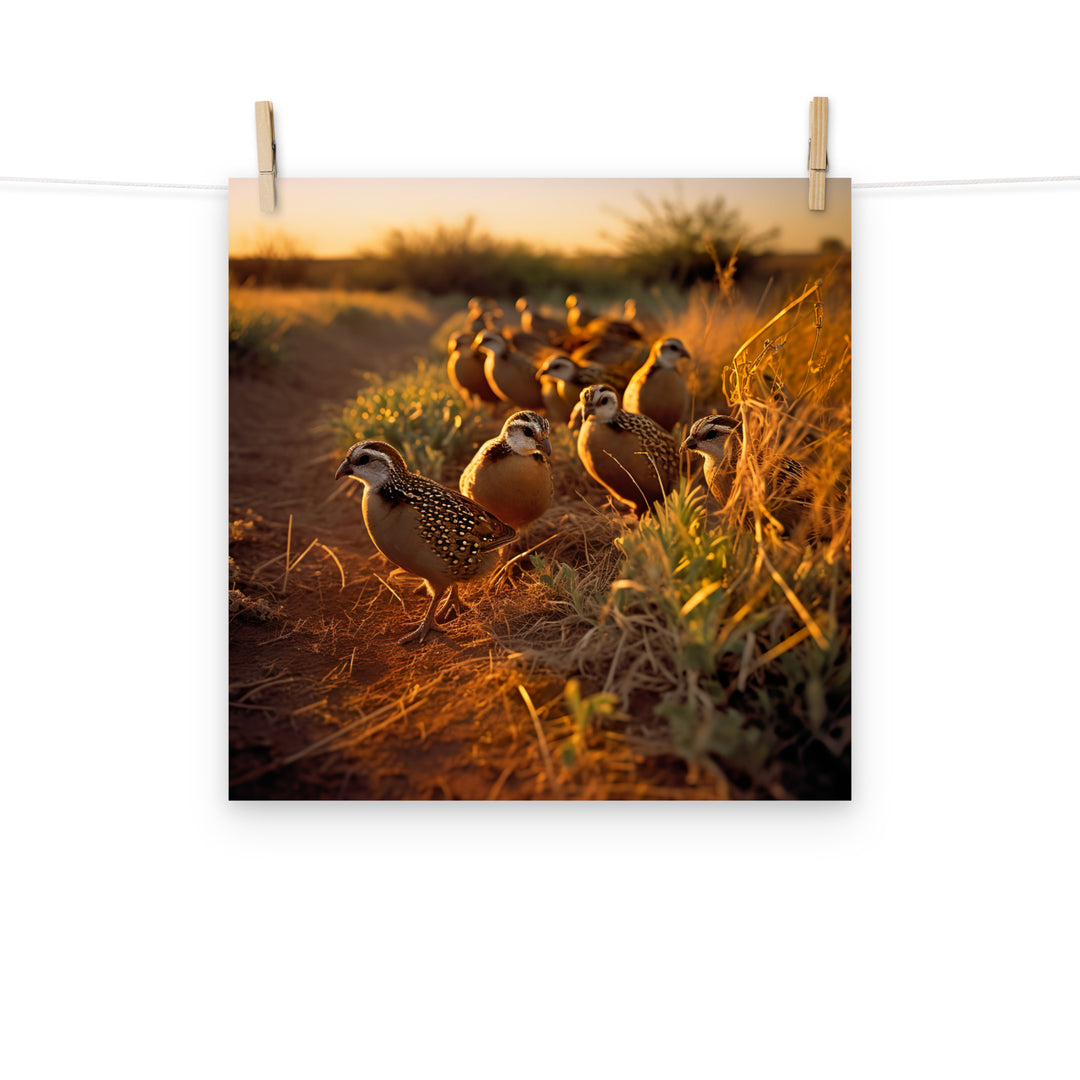 Quail Photo paper poster - PosterfyAI.com