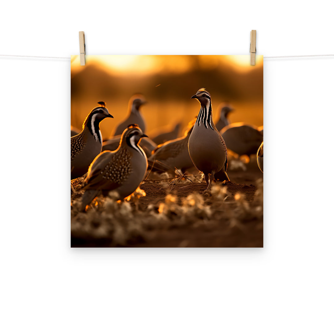 Quail Photo paper poster - PosterfyAI.com