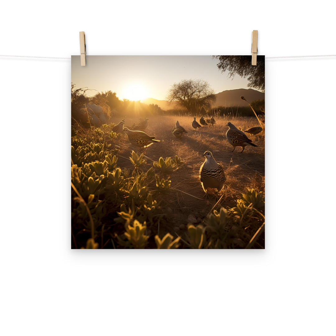 Quail Photo paper poster - PosterfyAI.com