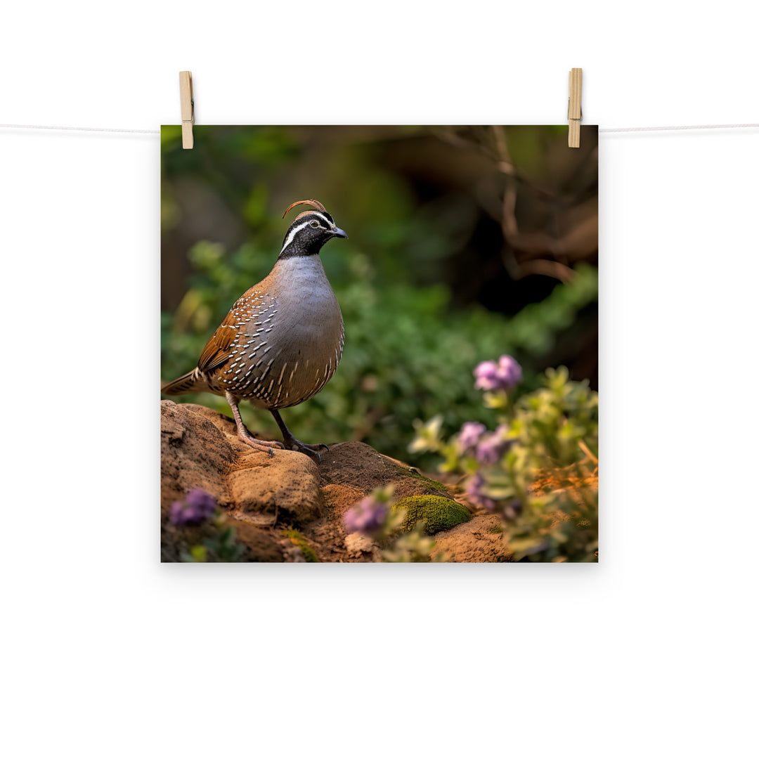 Quail Photo paper poster - PosterfyAI.com