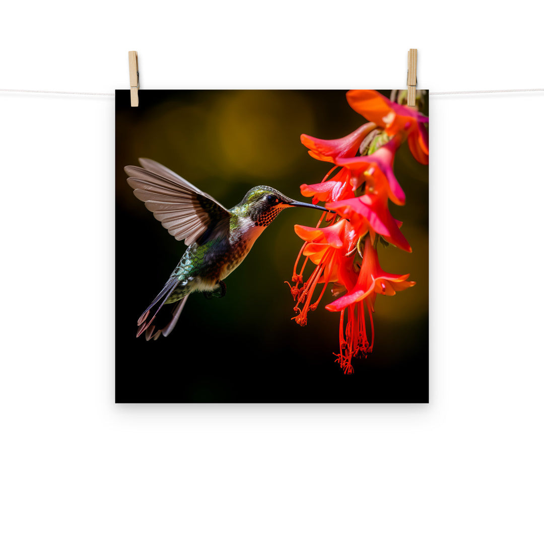 Hummingbird Photo paper poster - PosterfyAI.com