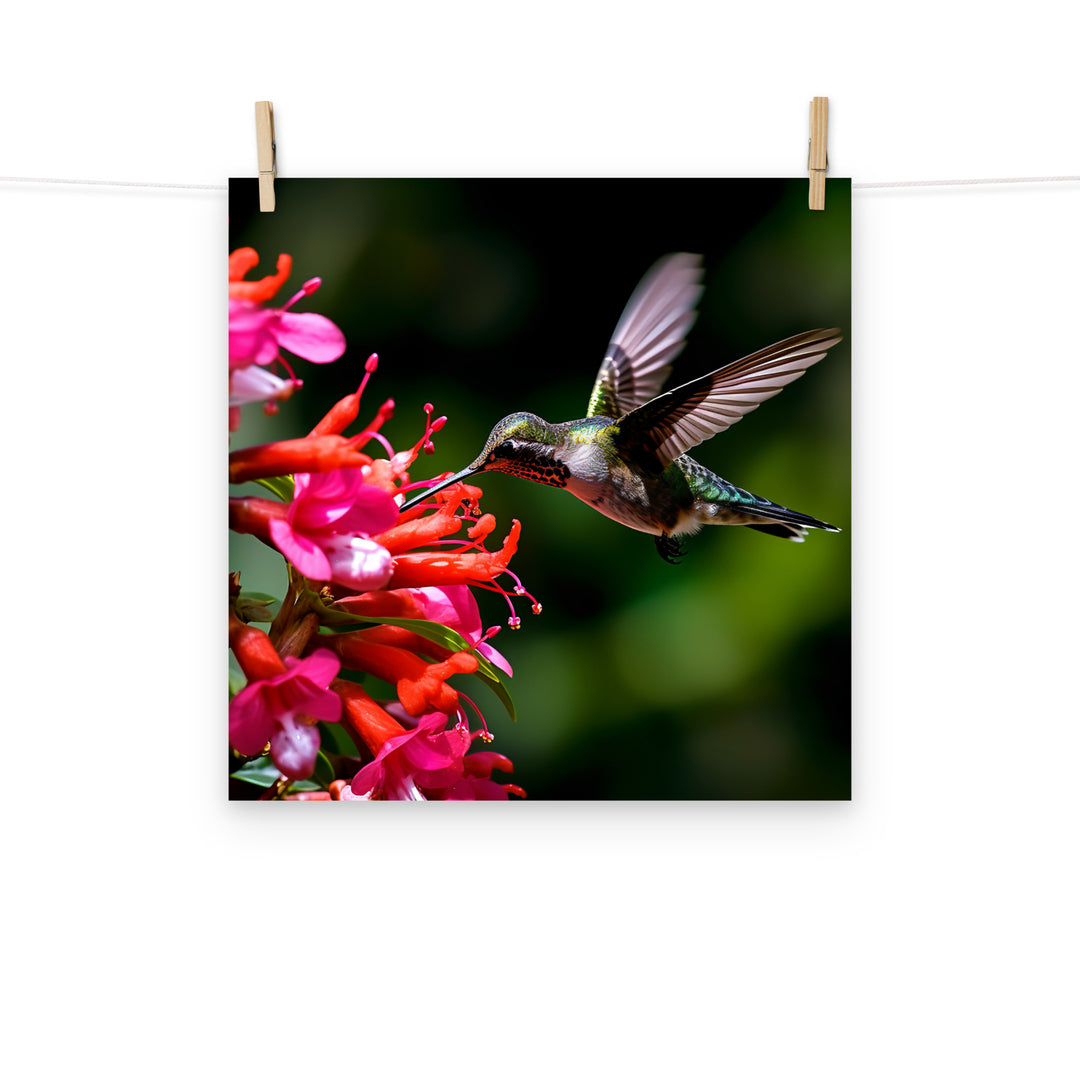 Hummingbird Photo paper poster - PosterfyAI.com