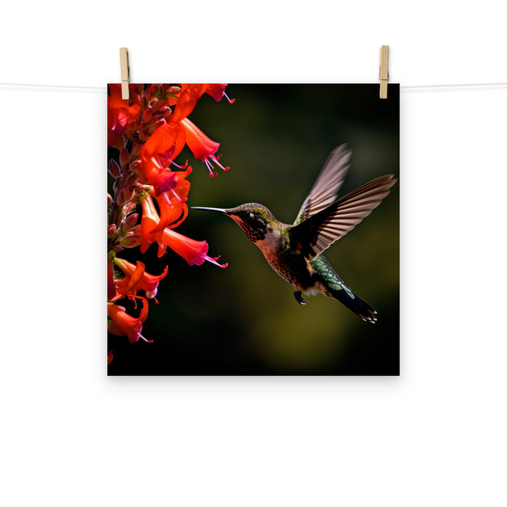 Hummingbird Photo paper poster - PosterfyAI.com