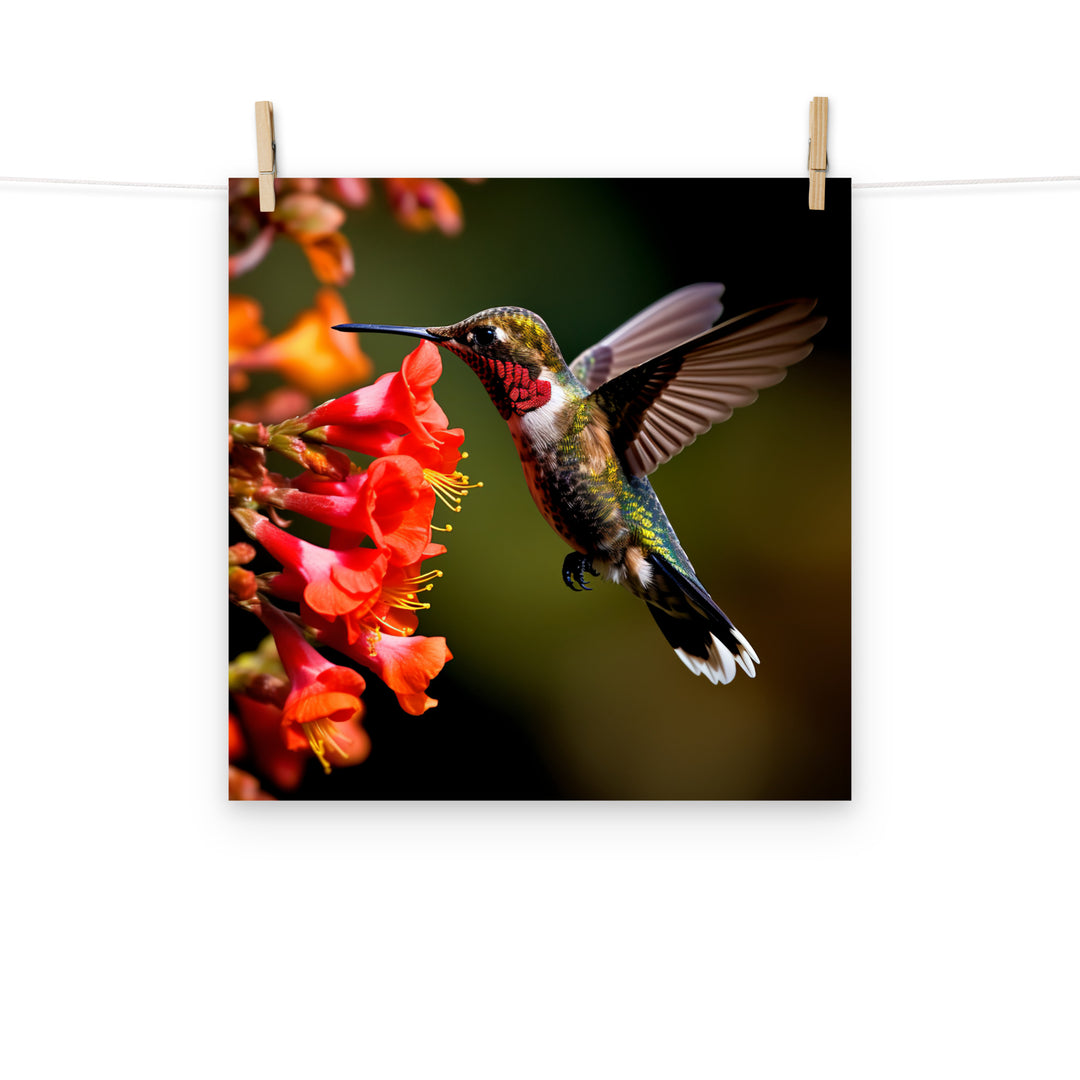 Hummingbird Photo paper poster - PosterfyAI.com
