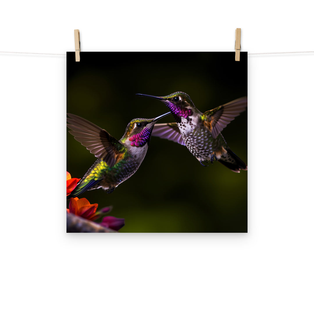 Hummingbird Photo paper poster - PosterfyAI.com