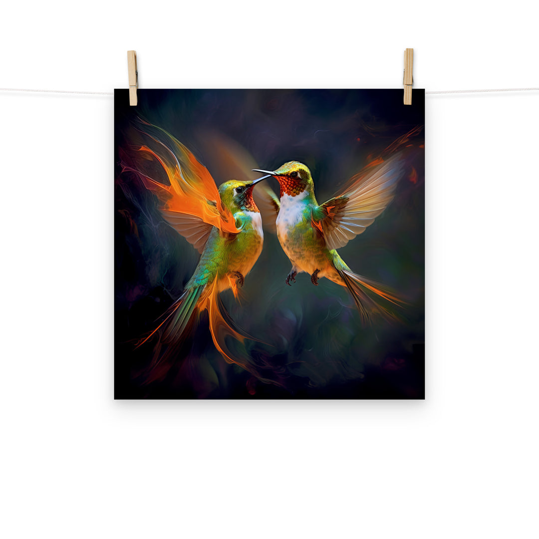 Hummingbird Photo paper poster - PosterfyAI.com