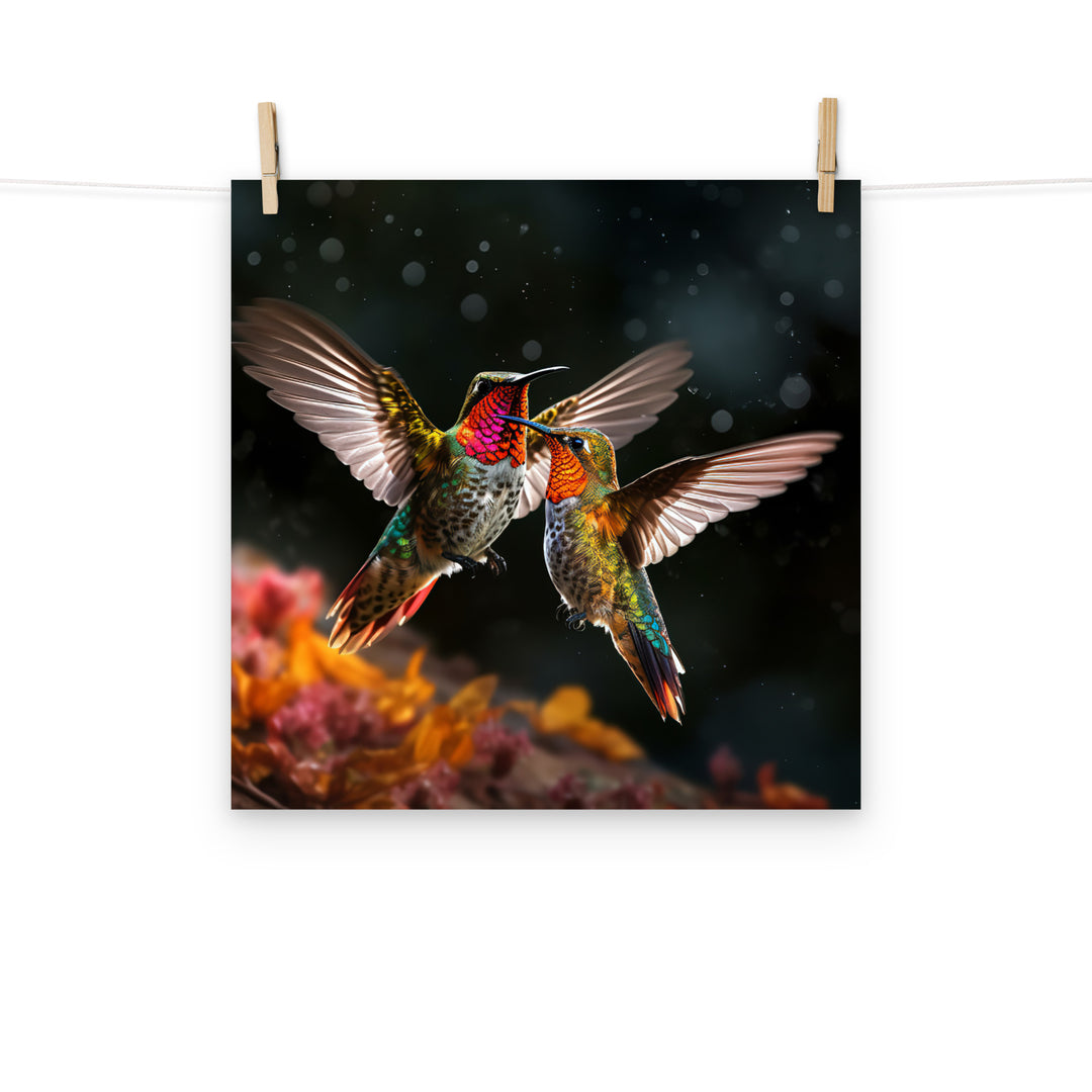 Hummingbird Photo paper poster - PosterfyAI.com