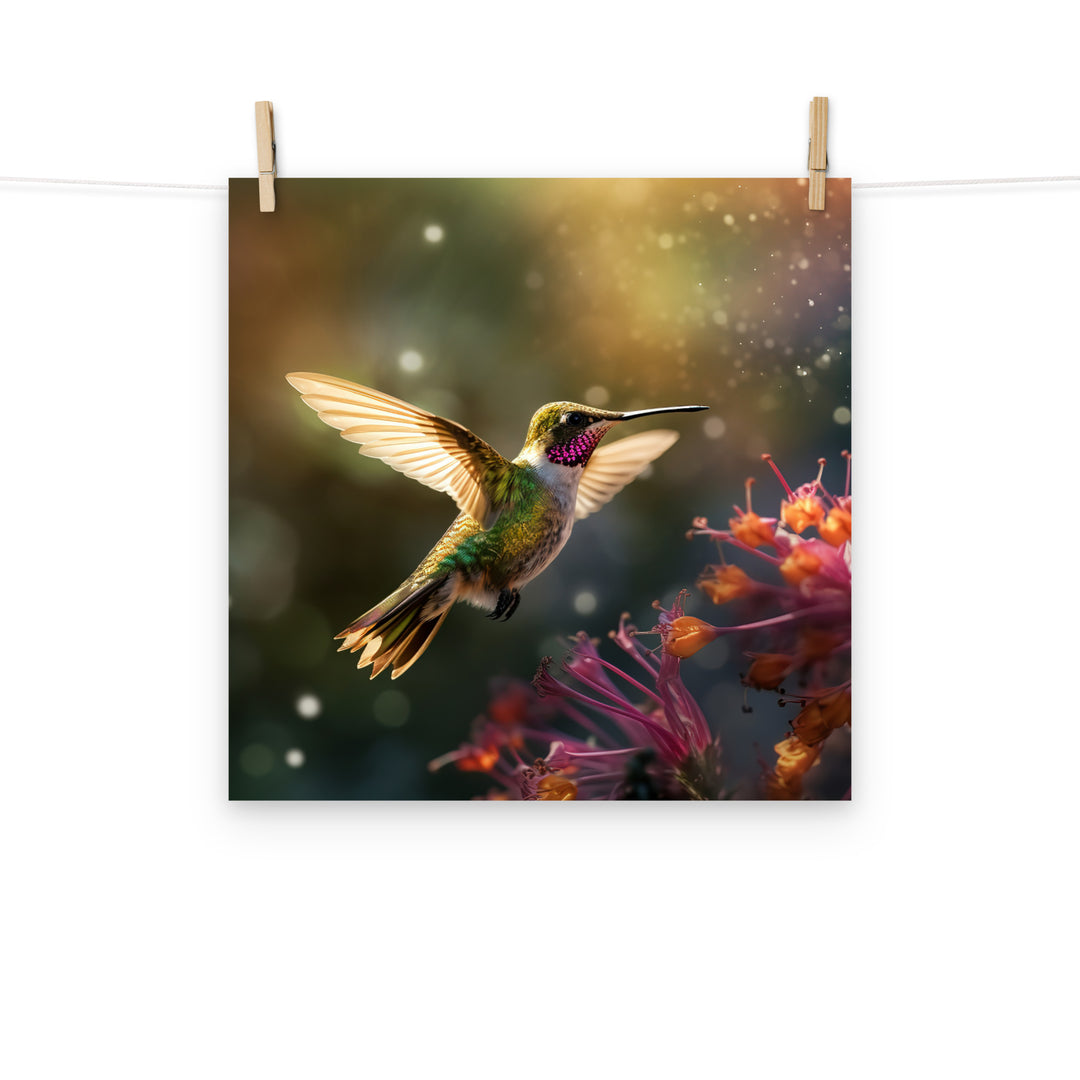 Hummingbird Photo paper poster - PosterfyAI.com