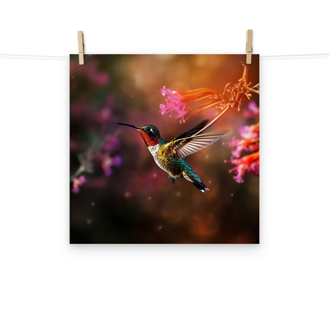 Hummingbird Photo paper poster - PosterfyAI.com