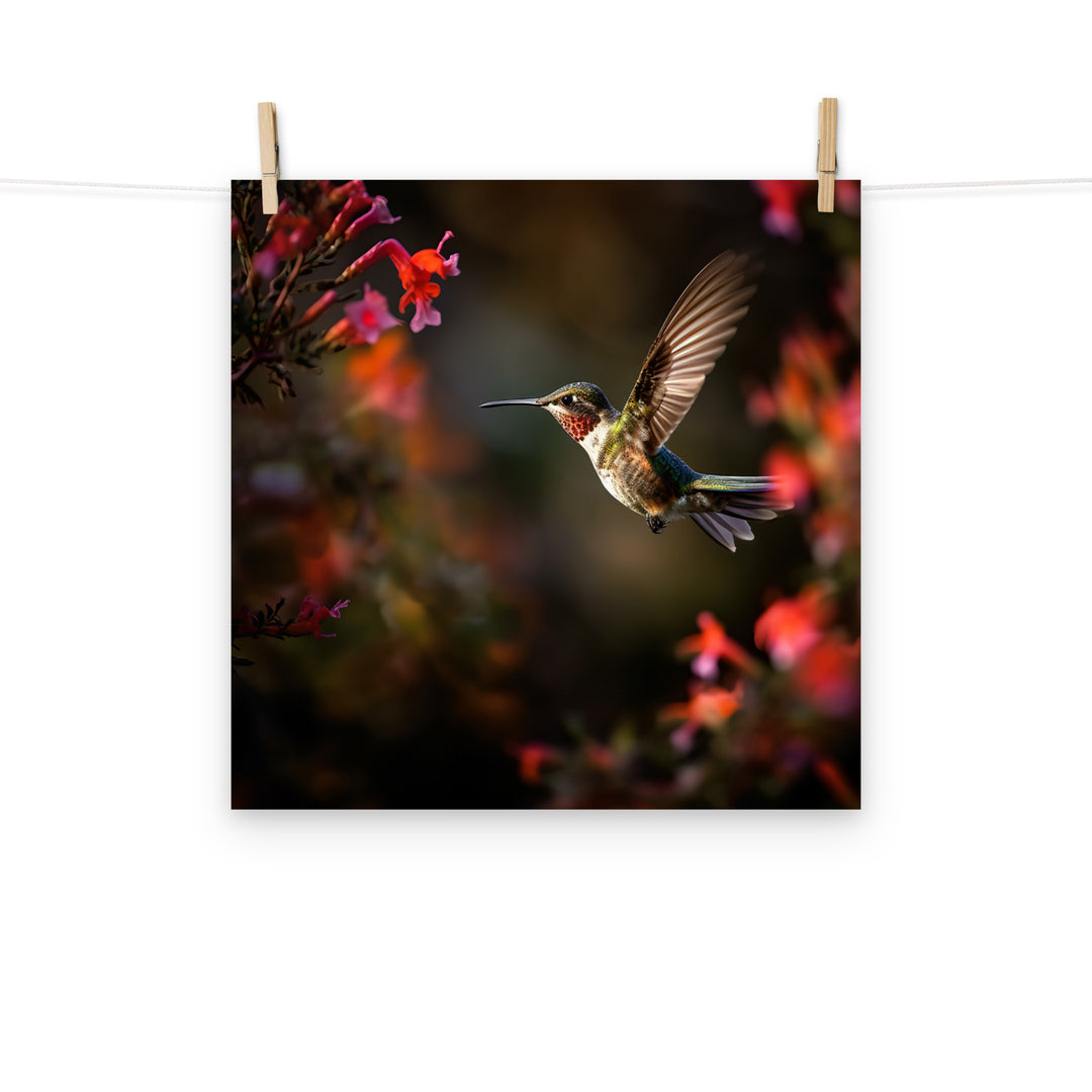 Hummingbird Photo paper poster - PosterfyAI.com