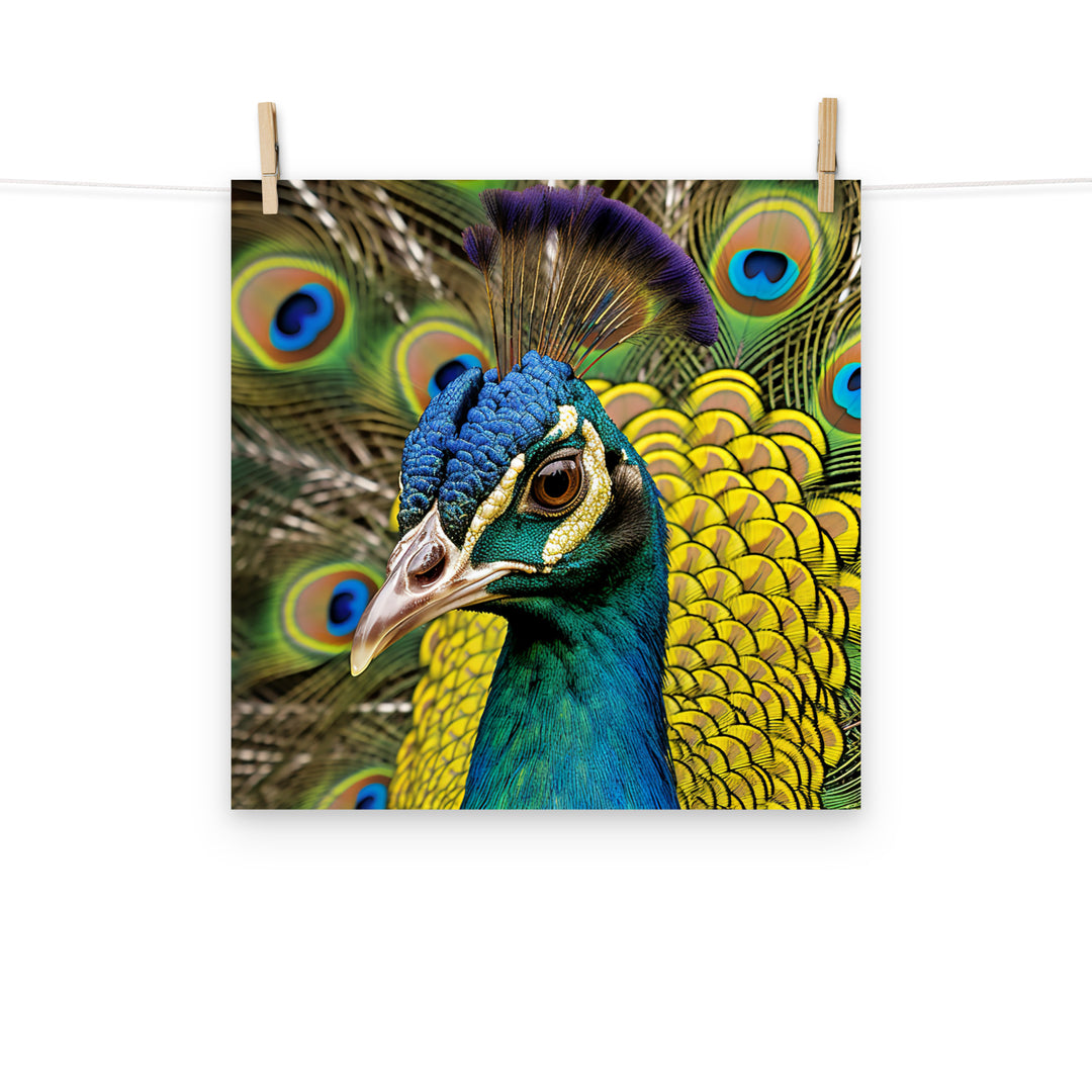 Peacock Photo paper poster - PosterfyAI.com