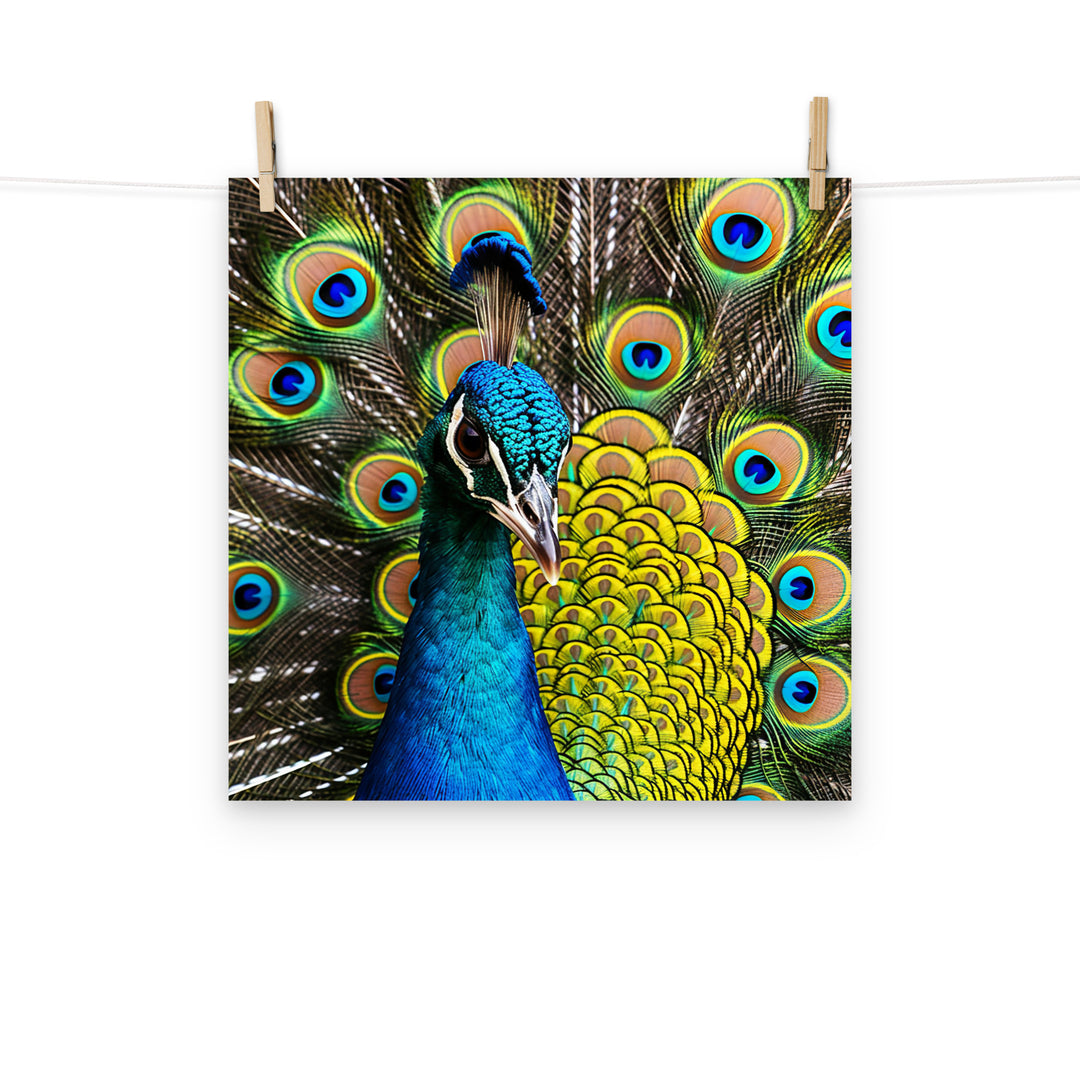 Peacock Photo paper poster - PosterfyAI.com