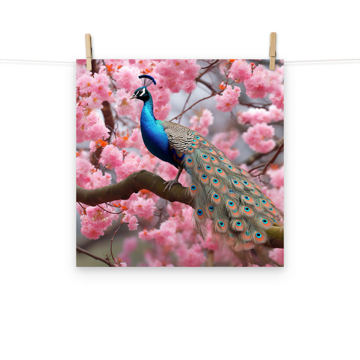 Peacock Photo paper poster - PosterfyAI.com