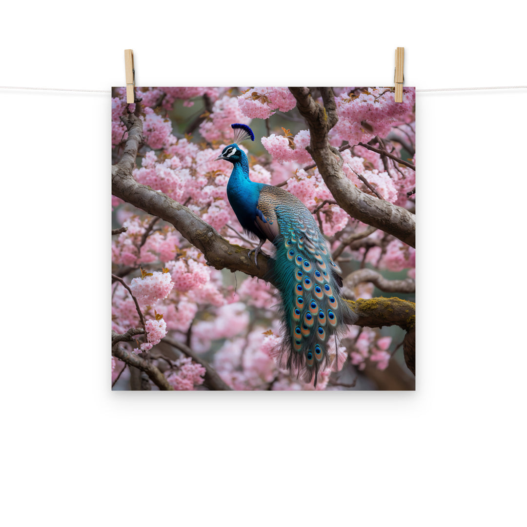 Peacock Photo paper poster - PosterfyAI.com