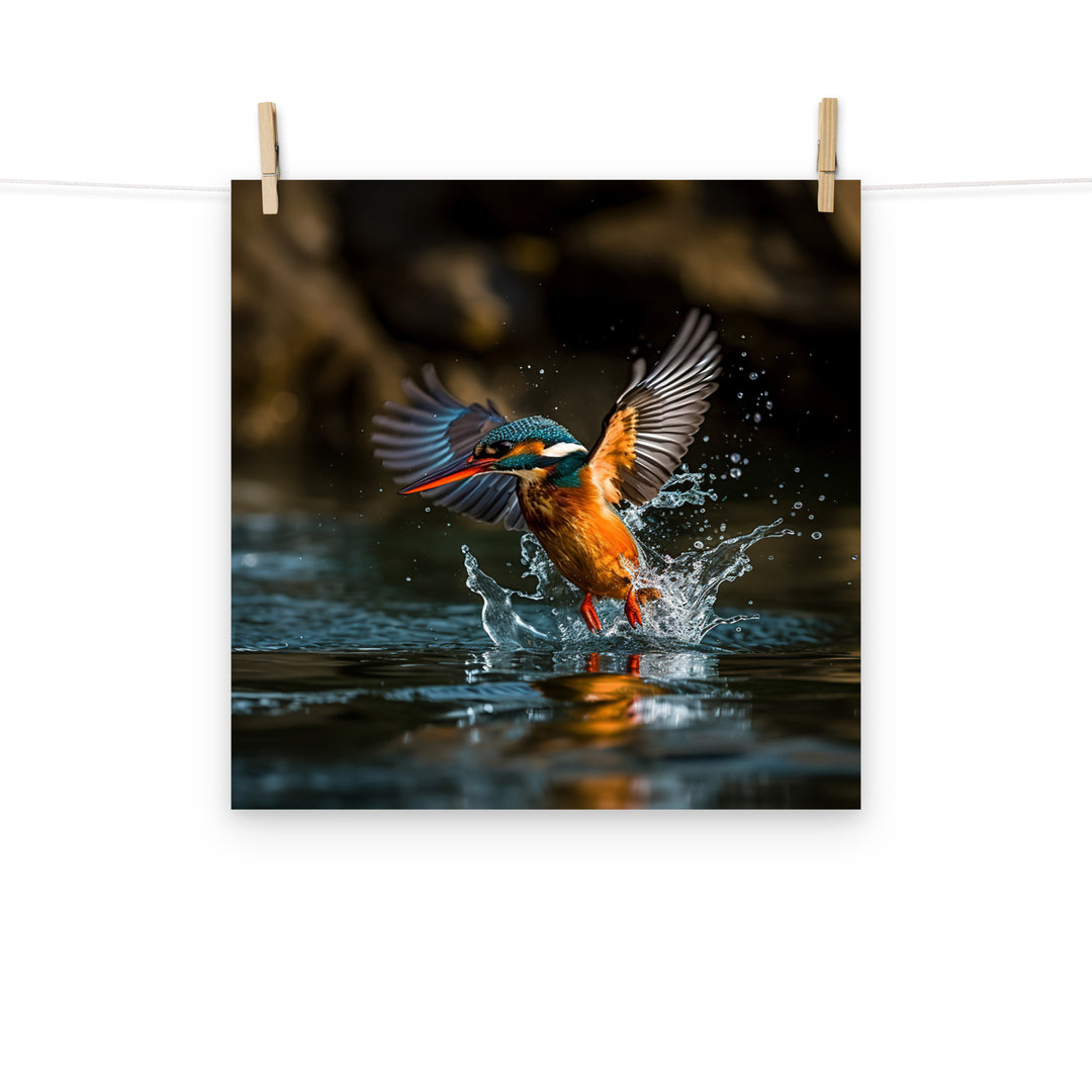 Kingfisher Photo paper poster - PosterfyAI.com