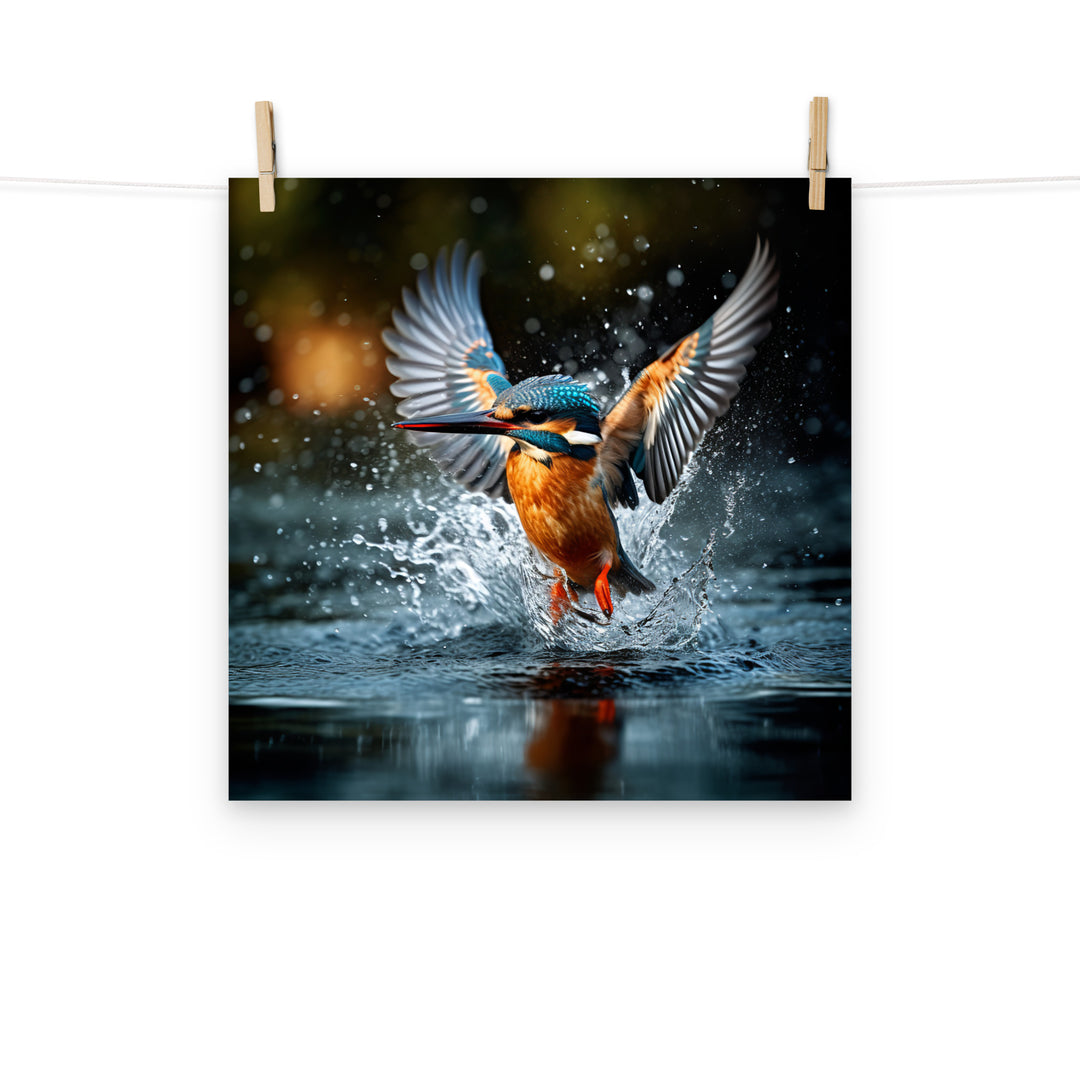 Kingfisher Photo paper poster - PosterfyAI.com