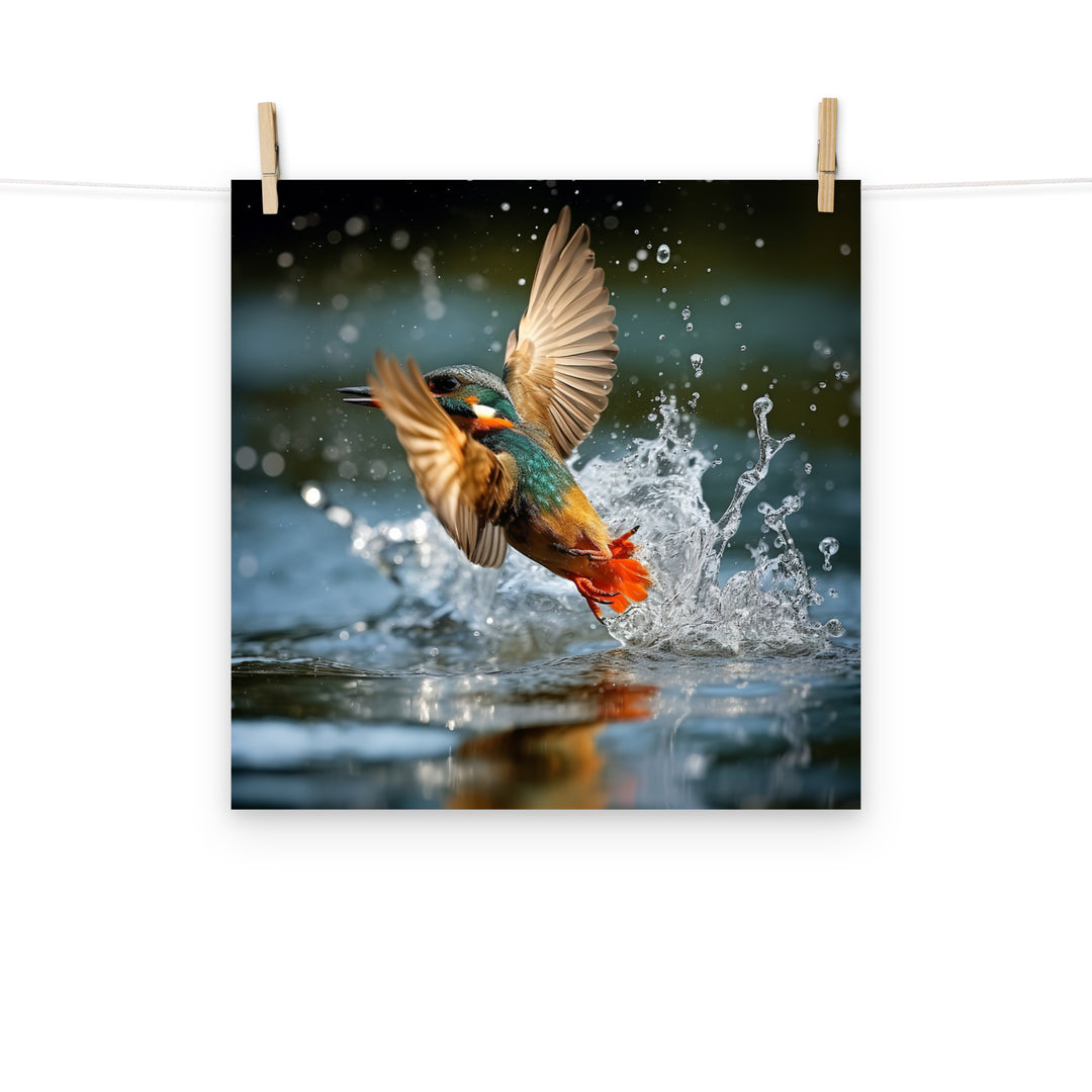 Kingfisher Photo paper poster - PosterfyAI.com
