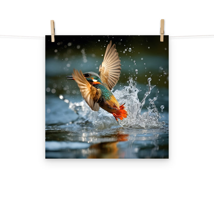 Kingfisher Photo paper poster - PosterfyAI.com