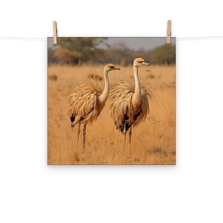 Ostrich Photo paper poster - PosterfyAI.com