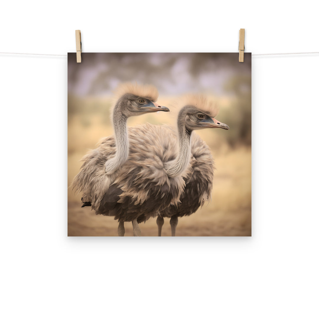 Ostrich Photo paper poster - PosterfyAI.com