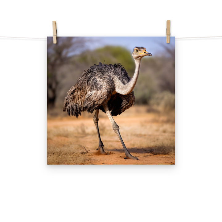 Ostrich Photo paper poster - PosterfyAI.com