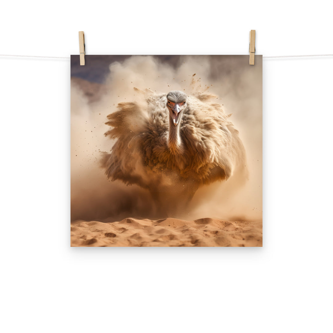 Ostrich Photo paper poster - PosterfyAI.com