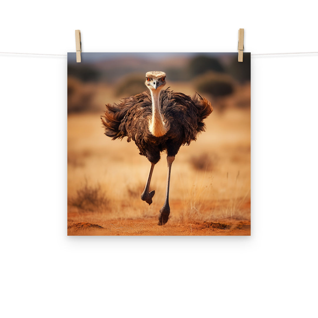 Ostrich Photo paper poster - PosterfyAI.com