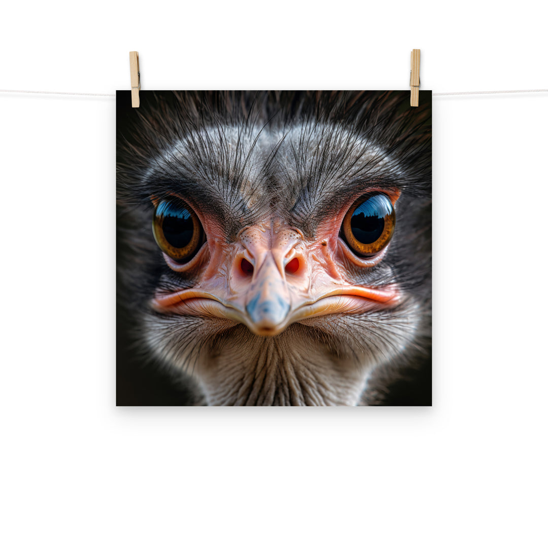 Ostrich Photo paper poster - PosterfyAI.com
