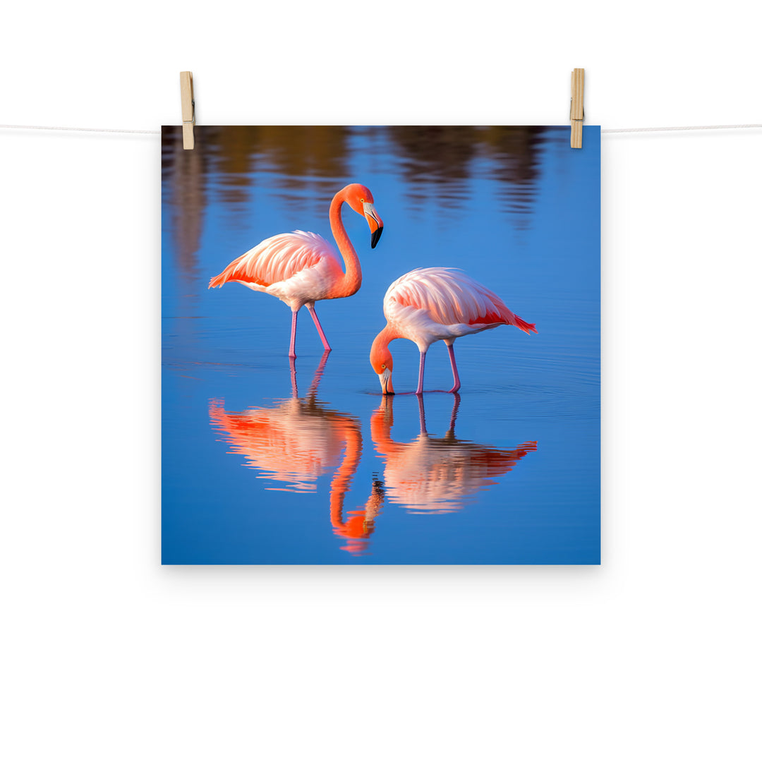 Flamingo Photo paper poster - PosterfyAI.com