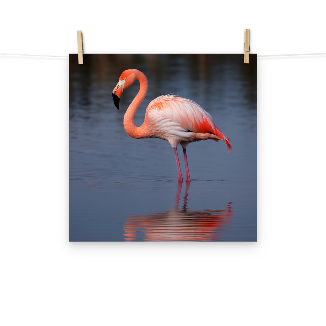 Flamingo Photo paper poster - PosterfyAI.com