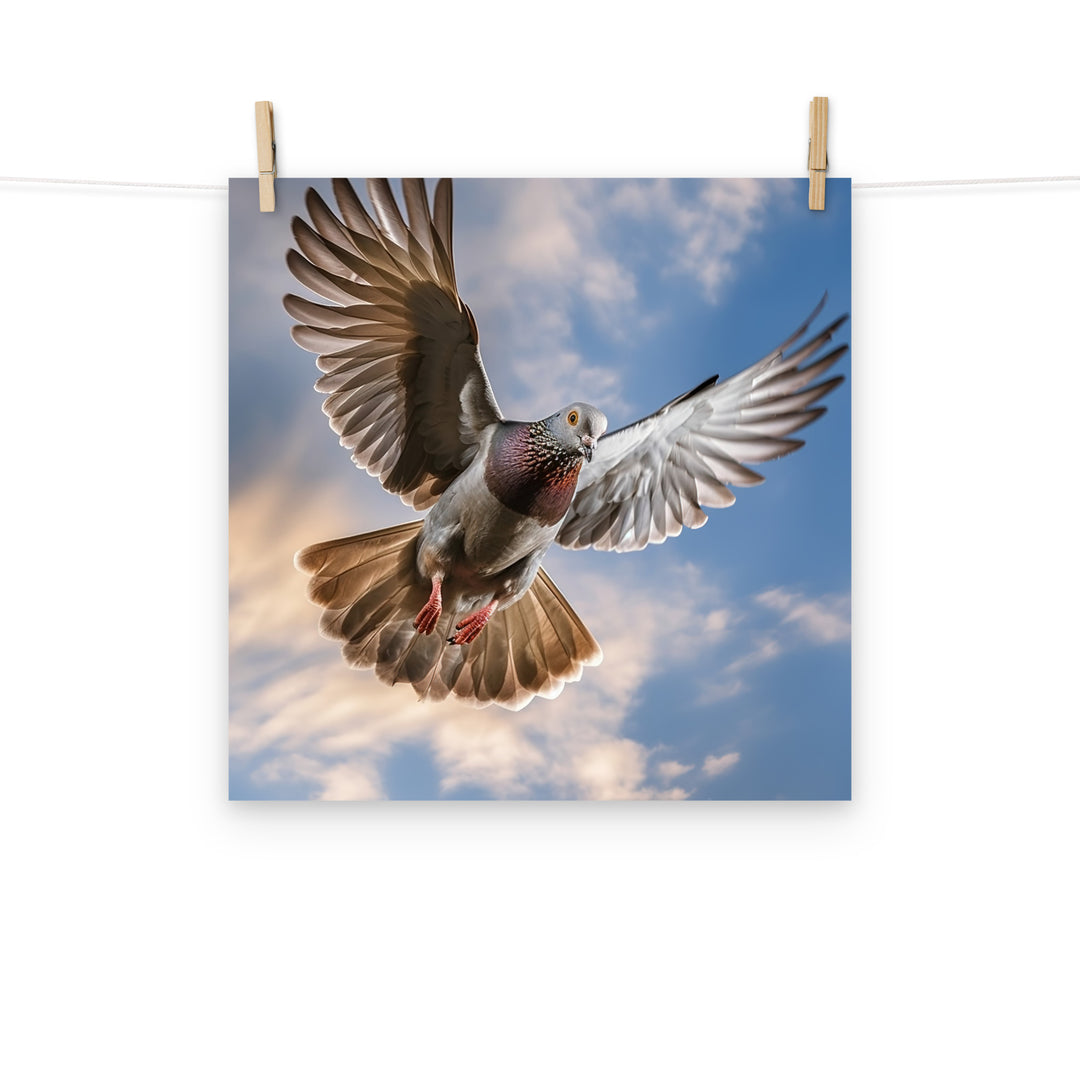 Pigeon Photo paper poster - PosterfyAI.com