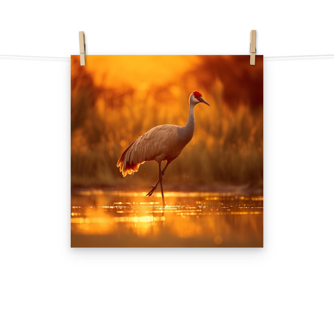 Crane Photo paper poster - PosterfyAI.com