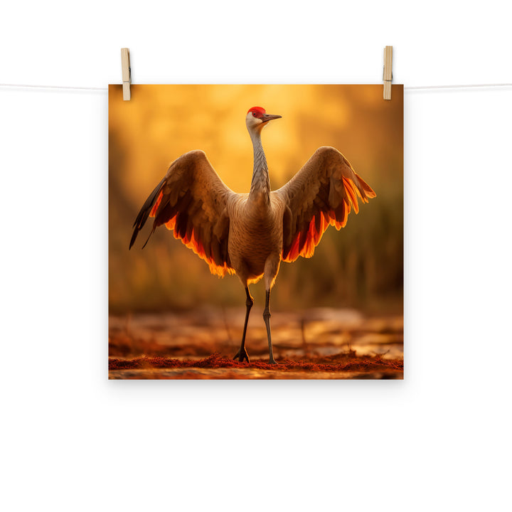 Crane Photo paper poster - PosterfyAI.com