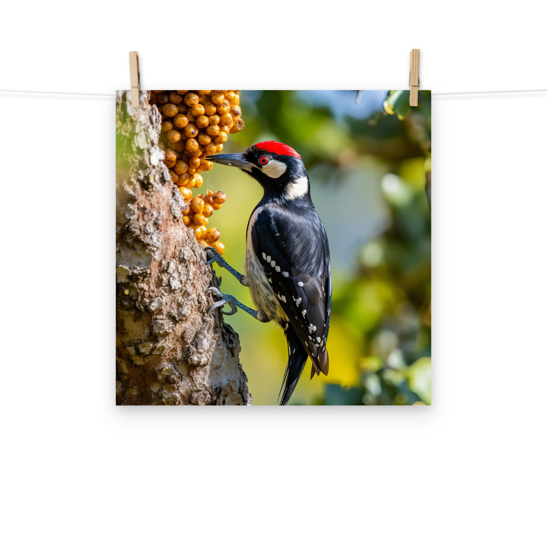 Woodpecker Photo paper poster - PosterfyAI.com