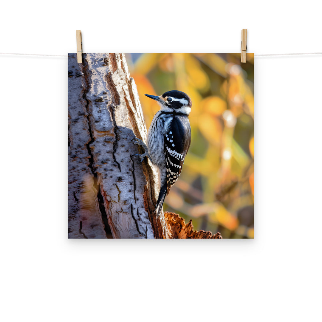 Woodpecker Photo paper poster - PosterfyAI.com