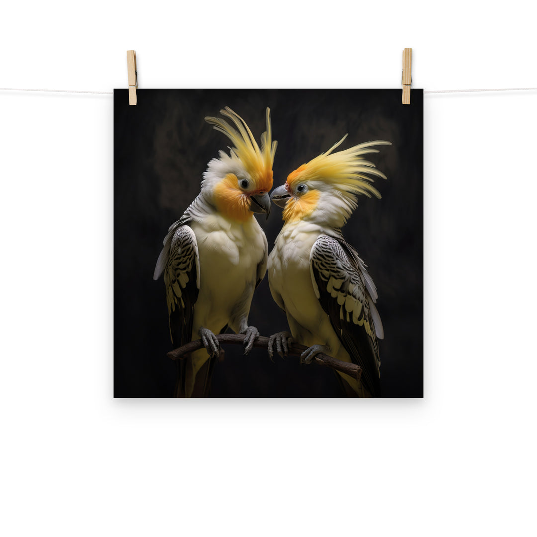 Cockatiels Photo paper poster - PosterfyAI.com