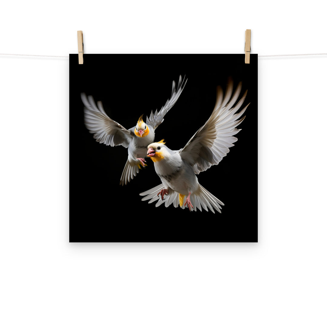 Cockatiels Photo paper poster - PosterfyAI.com