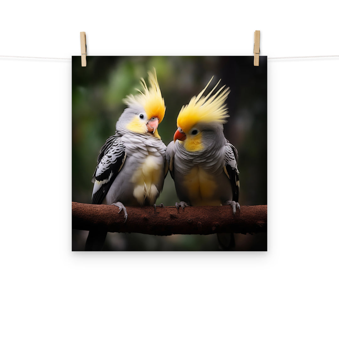 Cockatiels Photo paper poster - PosterfyAI.com
