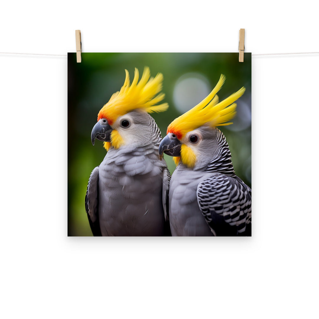 Cockatiels Photo paper poster - PosterfyAI.com