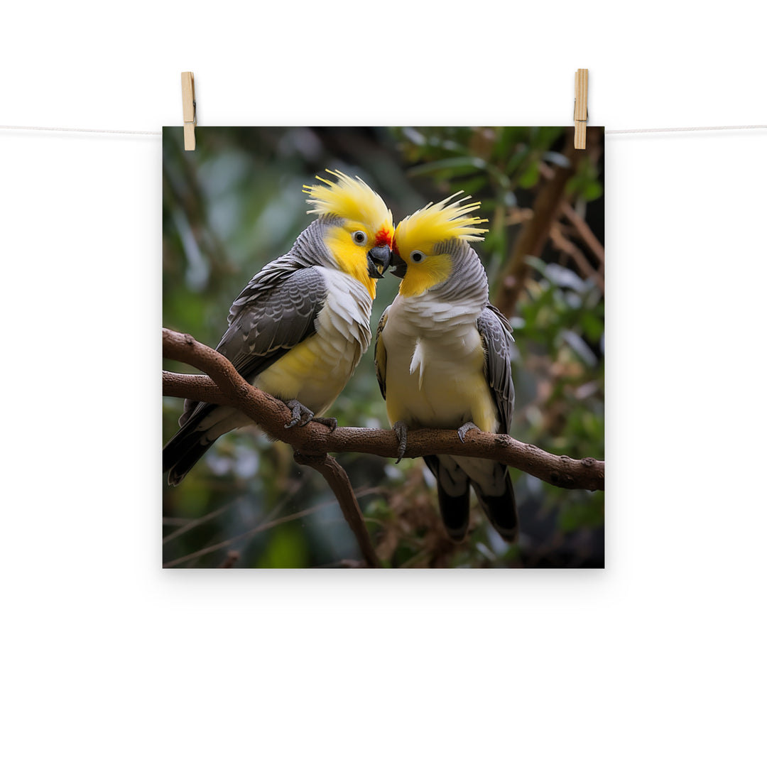 Cockatiels Photo paper poster - PosterfyAI.com