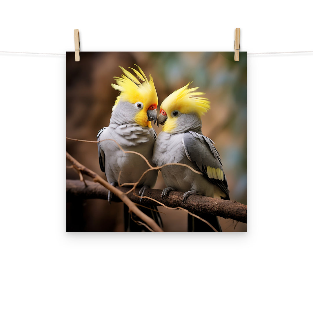 Cockatiels Photo paper poster - PosterfyAI.com