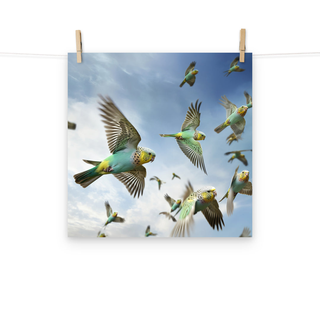 Budgerigar Photo paper poster - PosterfyAI.com