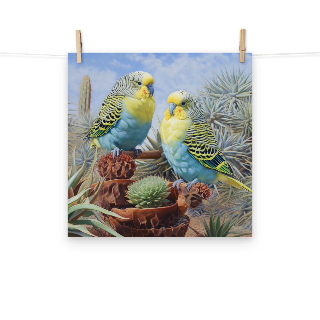 Budgerigar Photo paper poster - PosterfyAI.com