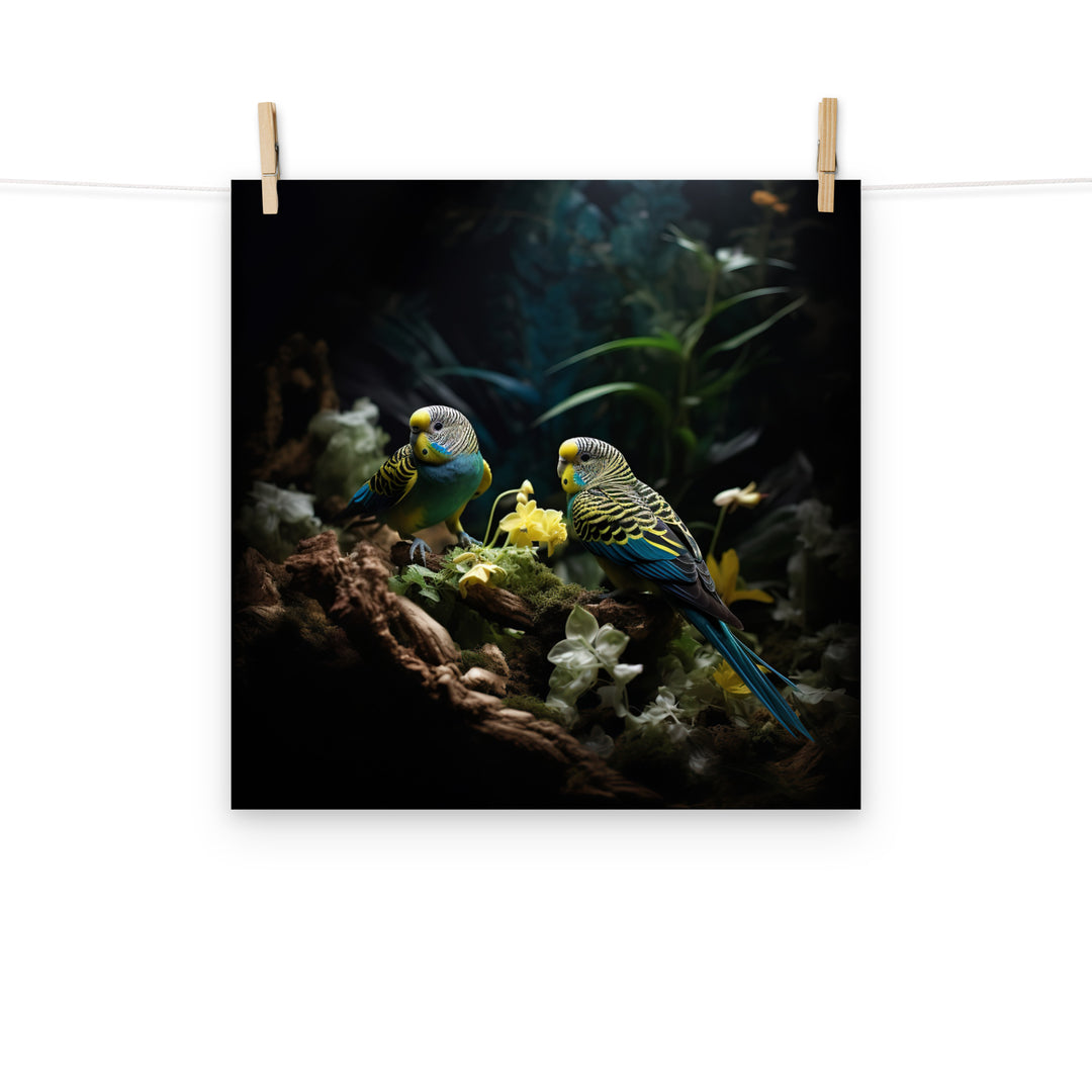 Budgerigar Photo paper poster - PosterfyAI.com