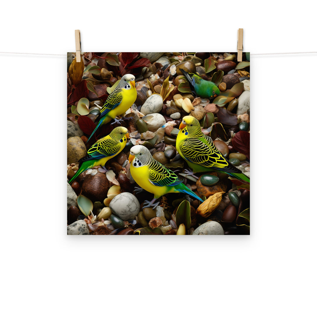 Budgerigar Photo paper poster - PosterfyAI.com