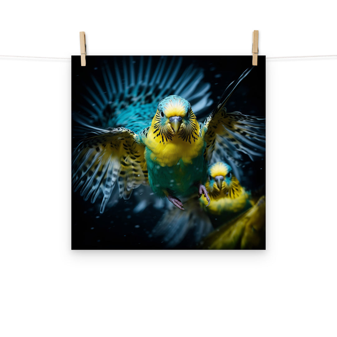Budgerigar Photo paper poster - PosterfyAI.com