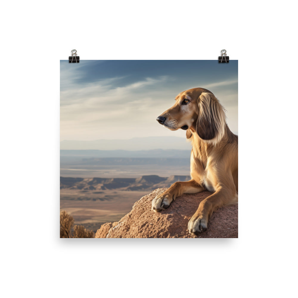Majestic Saluki Photo paper poster - PosterfyAI.com