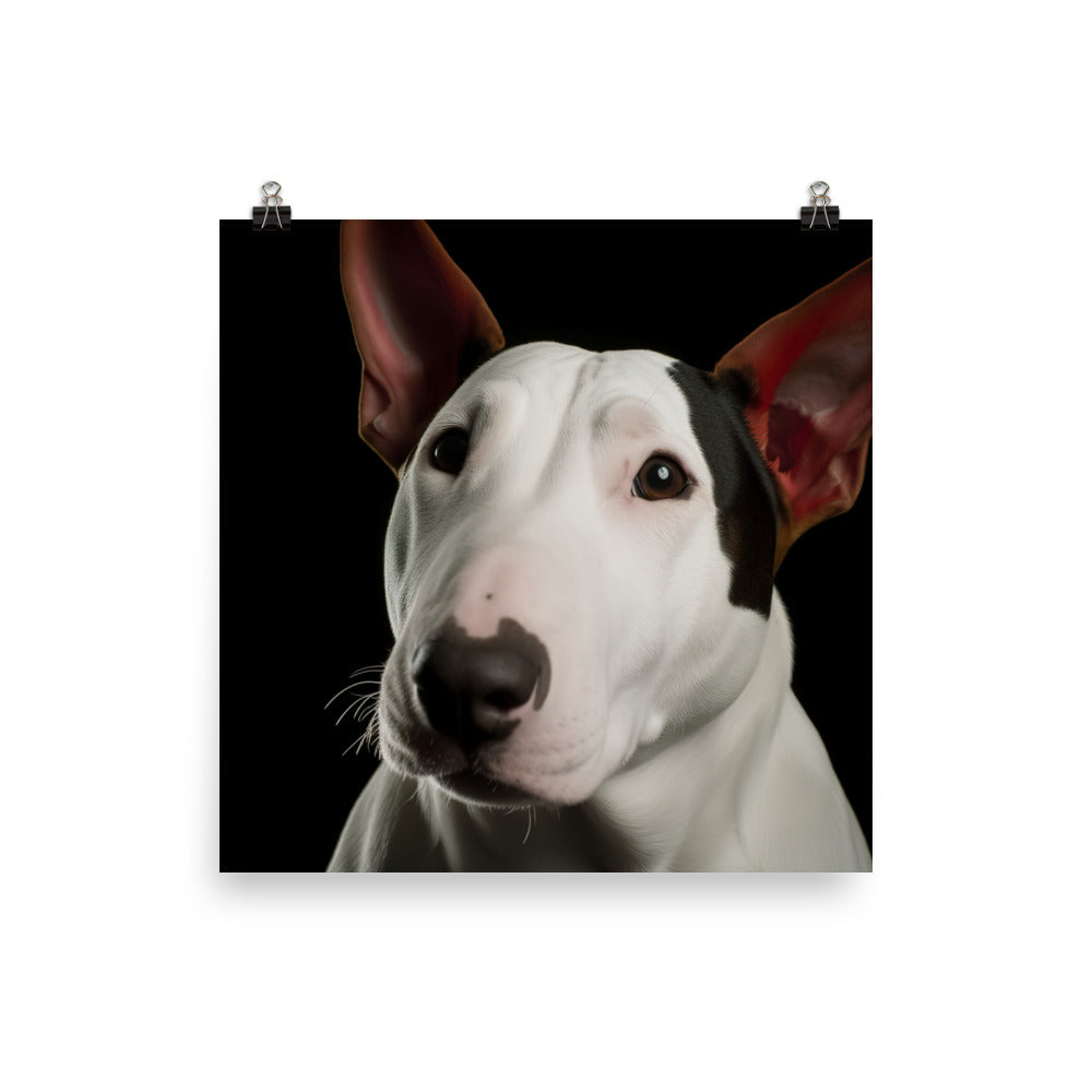 Majestic Bull Terrier Photo paper poster - PosterfyAI.com