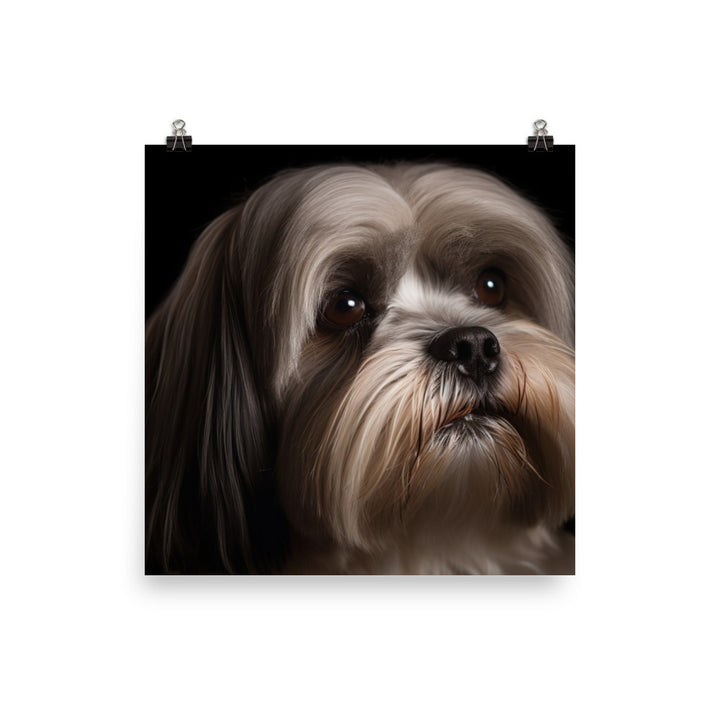 Lhasa Apso Glamour Shot Photo paper poster - PosterfyAI.com