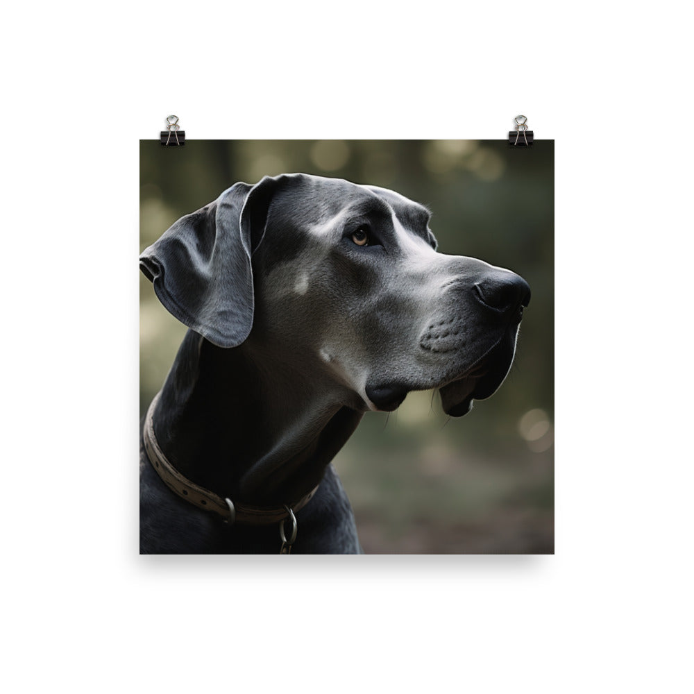 Graceful Great Dane Gazing Photo paper poster - PosterfyAI.com